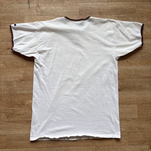 Vintage Champion Ringer T Shirt 80s At. Lawrence University Jersey Knit XL - Picture 8 of 11